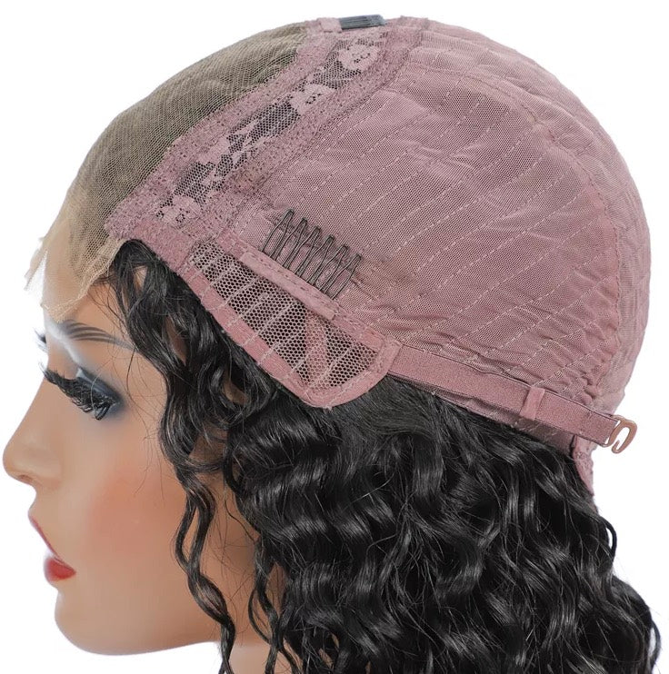 Human Hair Curly  Lace front wig