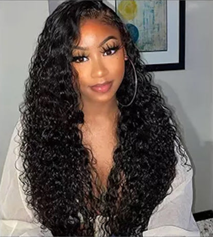 Human Hair Curly  Lace front wig